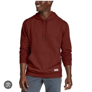 Men's Brown Eddie Bauer Hoodie Sweatshirt Medium